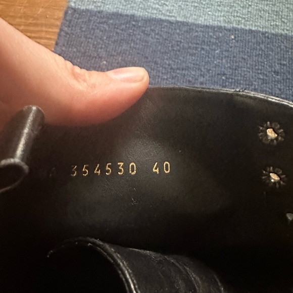 Saint Laurent black lace up booties. Size 40. Worn twice. Added rubber soles. - Picture 11 of 14